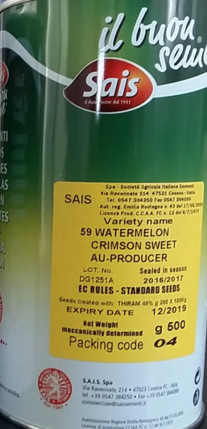 

Семена арбуза Ау Продюсер-Крымсон Свит (0,5 кг), Sais