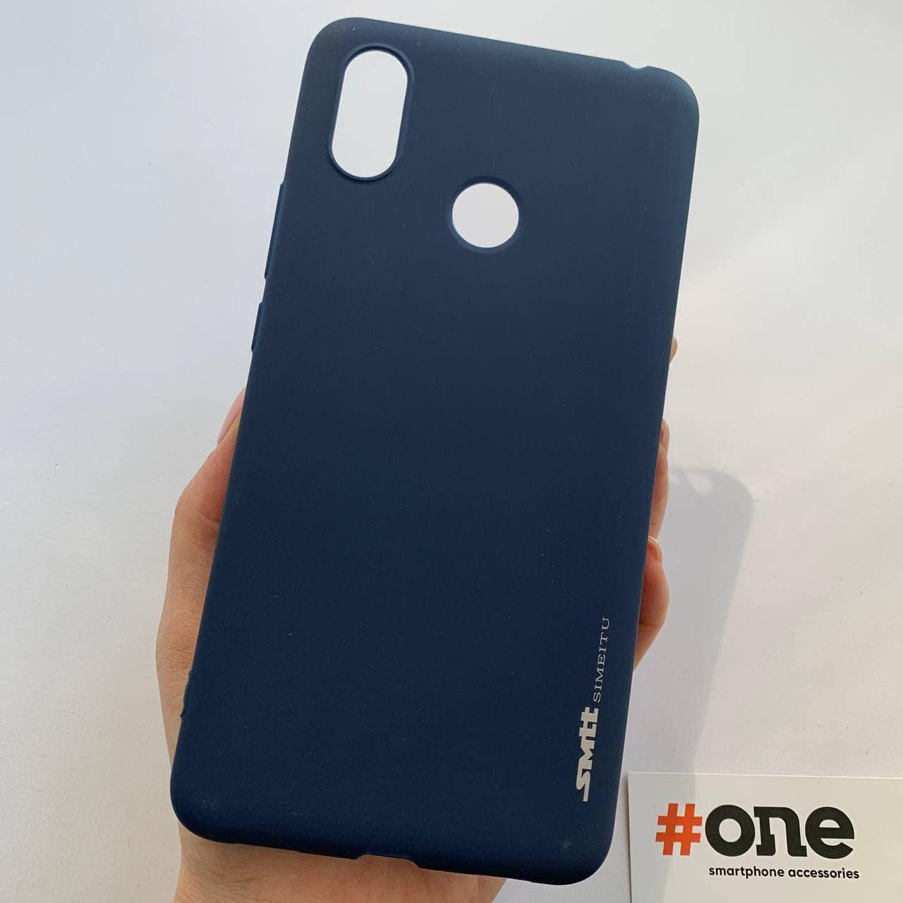 

Чехол для Xiaomi Mi Max 3 однотонный силиконовый плотный чехол на телефон сяоми ми макс 3 синий HLG