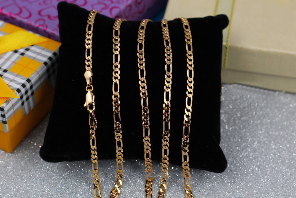 

Цепь Xuping Jewelry фигаро 60 см 3 мм золотистая