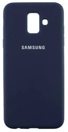 

Силиконовый чехол Original Samsung A6 Plus 2018 (A605) Dark Blue, Темно-синий