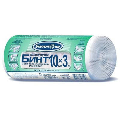 

Бинт фиксирующий эластичный 10см * 3м ТМ "Белоснежка"