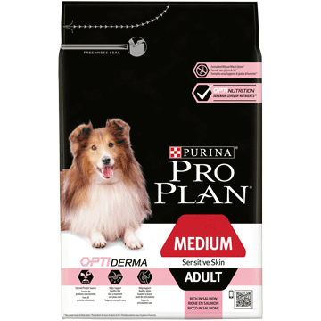 

PRO PLAN про план корм для средних пород склонных к аллергии с лососем, 14 кг.