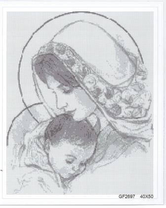

Алмазна мозаїка "Мадонна з немовлям" 40*50 см