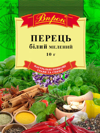 

Перец белый молотый 15 г ТМ "Впрок"