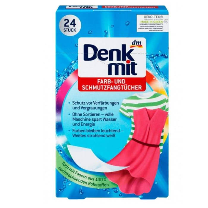 

Абсорбирующие салфетки для стирки линяющих вещей Denkmit Color 24 шт
