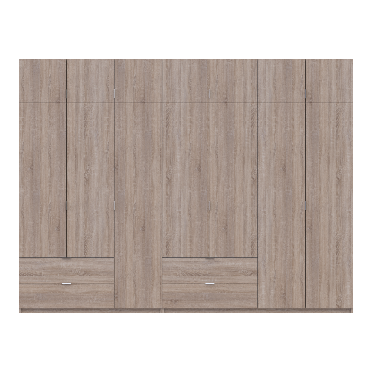 Розпашна Шафа для одягу Doros Лукас Дуб сонома 3+4 ДСП 315х50х240 (42005135) 4