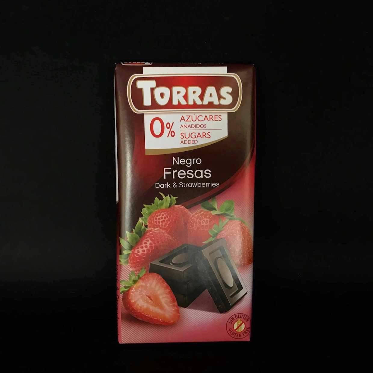 

Шоколад Torras черный с клубникой 0% сахара 75 г Испания