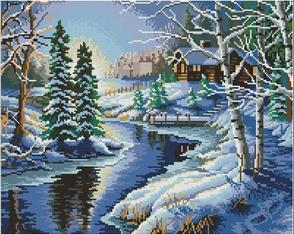 

Алмазная мозаика ColorArt 40х50см Зимний пейзаж SP028