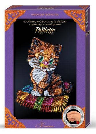 

Набор для творчества DankoToys DT ПМ-01-13 Мозаика из пайеток Котенок