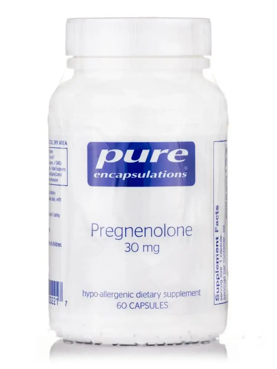 

Прегненолон 30 мг, Pregnenolone, Pure Encapsulations, 60 капсул