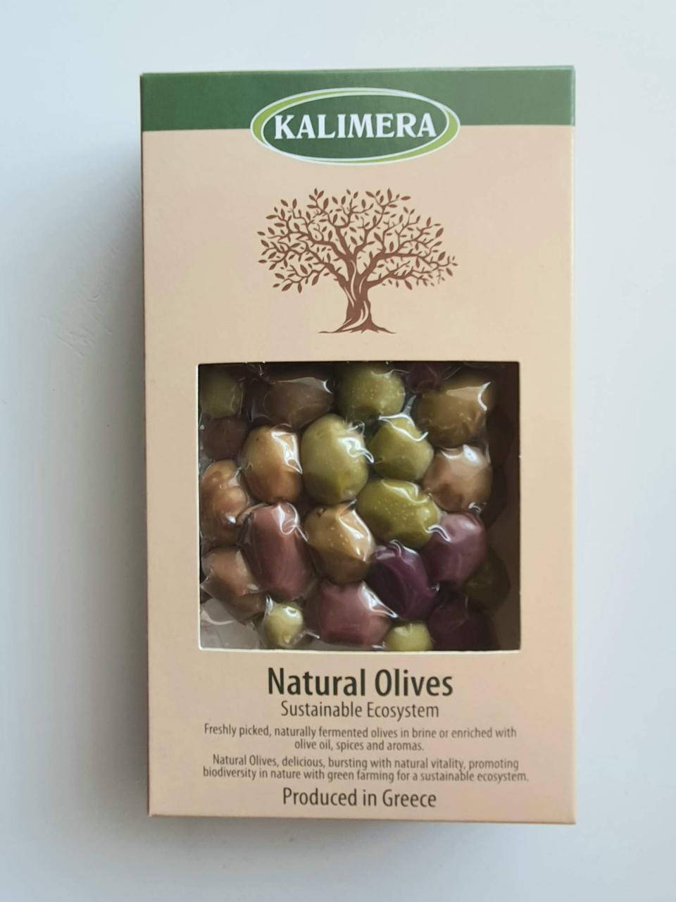 

Асорті Каламатас, Амфісіс, Зелені з кісточкою , калібр Jumbo 500мл, 250г в.суха, Вакуумний пакет у картонній