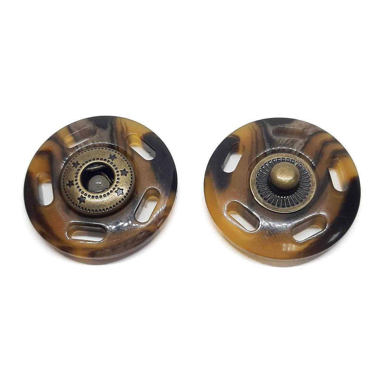 

Кнопка пришивная SZPN0003 (25 мм) светло-коричневый, Золотистый