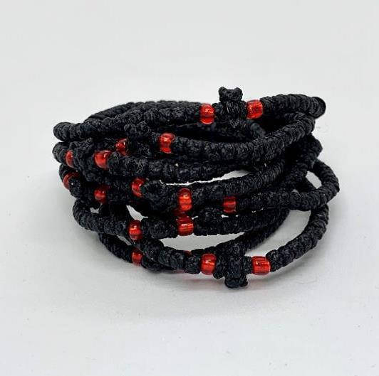 

Черный освященный браслет на руку (из Афона)