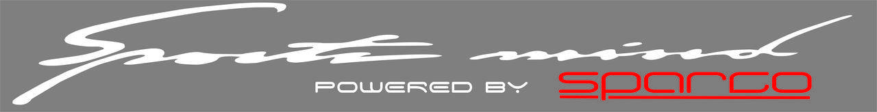 

Наклейка на лобовое стекло Sports mind powered by sparco