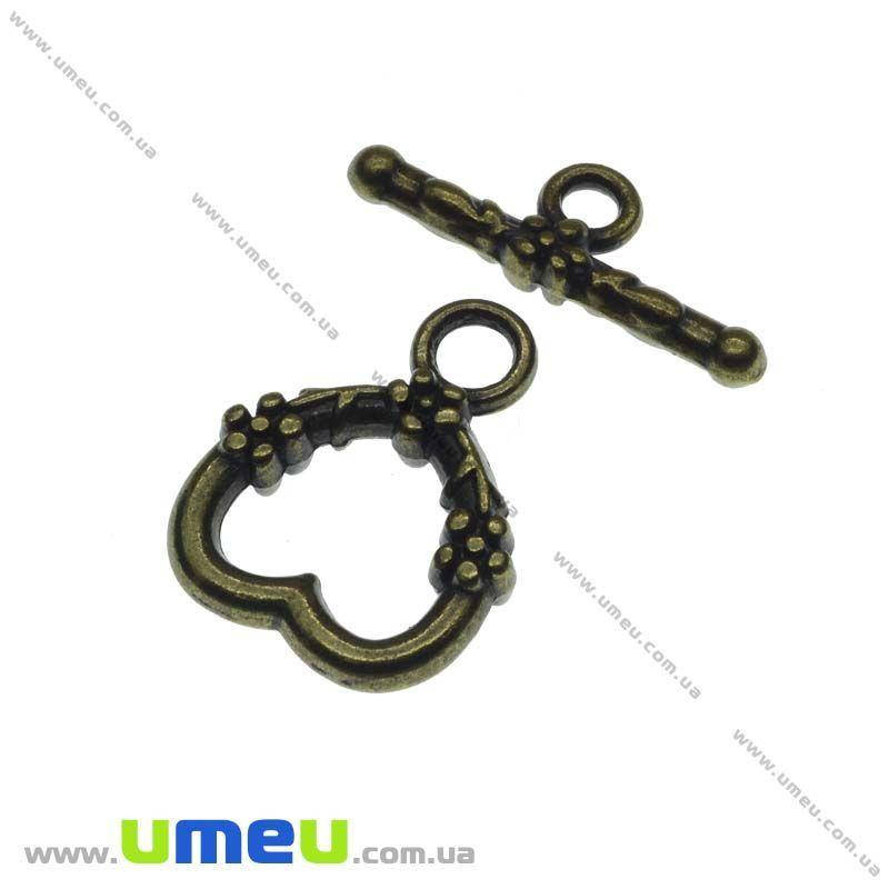 

Тогл Сердце, Античная бронза, 18х14 мм, 1 шт (ZAM-013525)