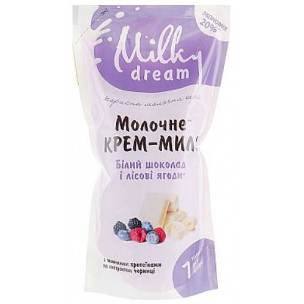 

Крем-мыло Milky Dream Белый шоколад и лесные ягоды в запаске, 1 л