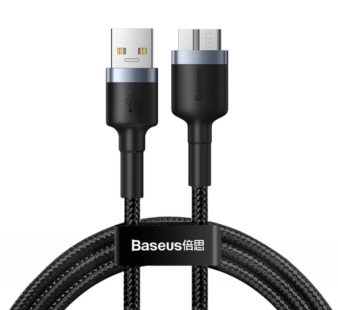 

Кабель для зарядки Baseus Cafule USB 3.0 - Micro-B 2 A 1 м Черный/ Серый (CADKLF-D0G)