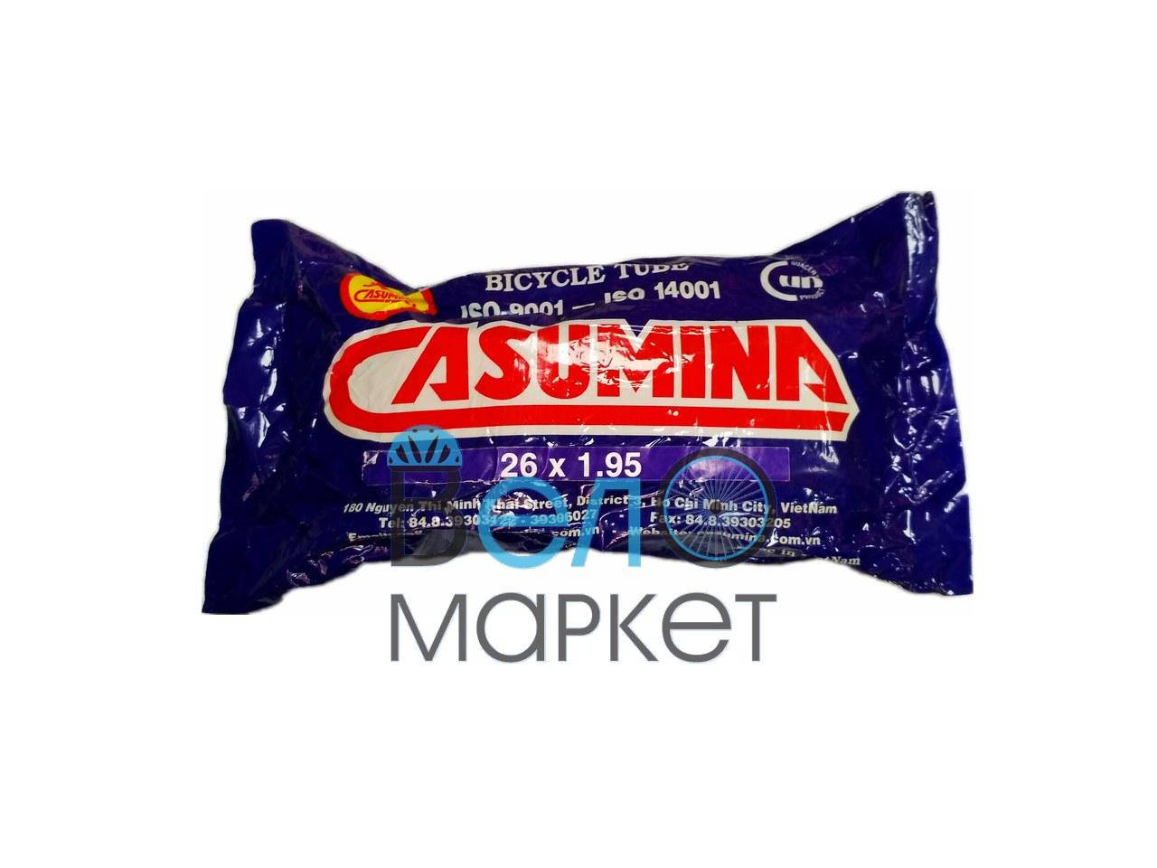 

Камера CASUMINA 26х1,95 AV 28 мм/ Касумина / прямой штуцер для горных велосипедов