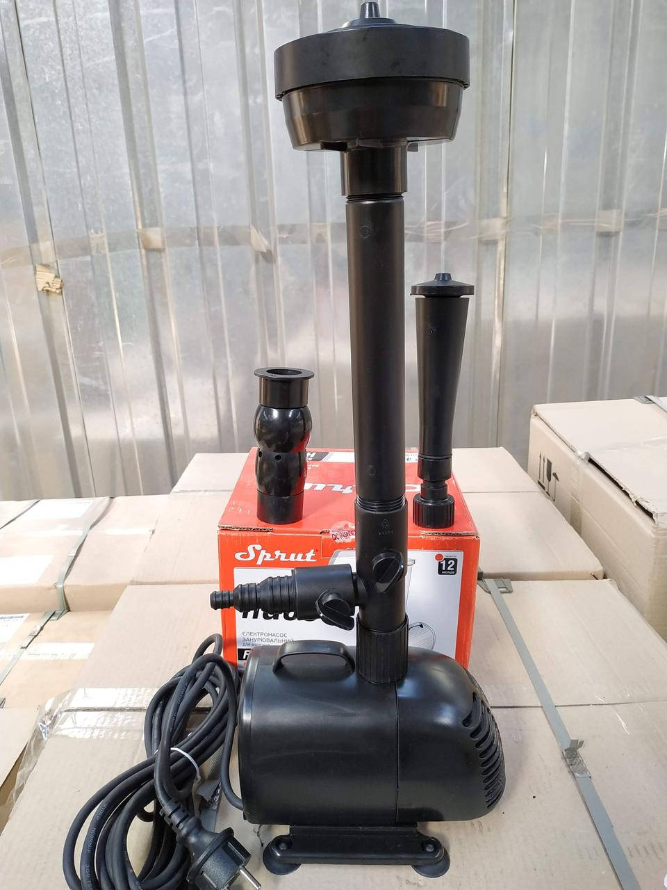 

Насос для фонтана, пруда, водопада Sprut FSP 4503. 120 Вт, 3,6 м3/час, Черный