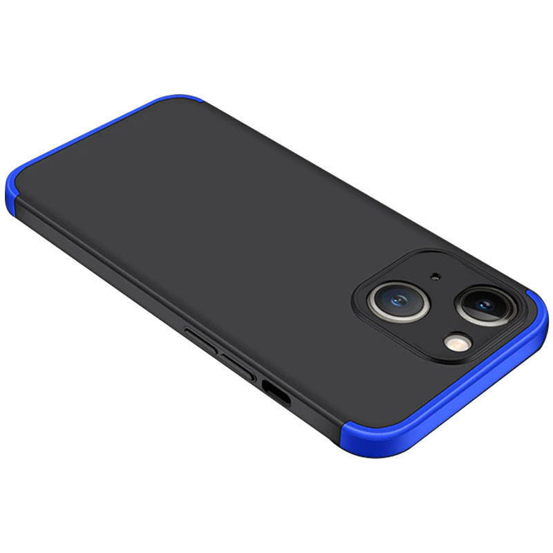 

Пластиковый Чехол накладка для Apple iPhone 13 (6.1") (Черный / Синий)