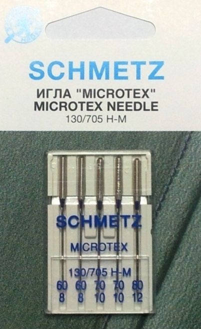 

Иглы Microtex №60-80 (5 шт.) Schmetz