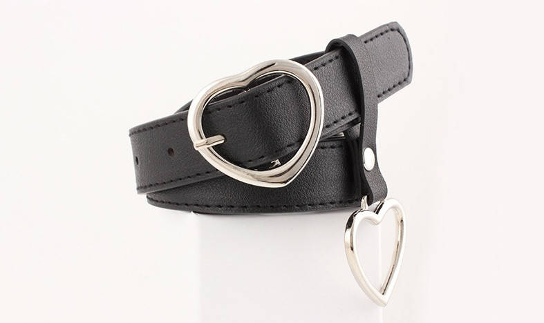 

Ремень NUOYA женский для байкеров и панк-рокеров 01436, Черный