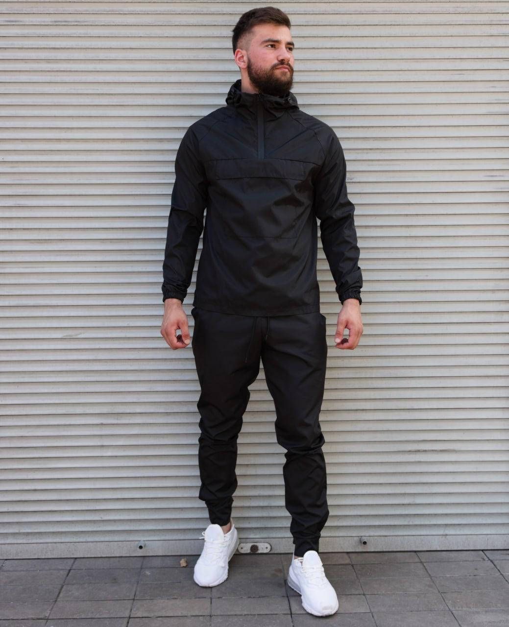 

Спортивный костюм тактические мужской черный | Тактический костюм весенний из плащевого материала