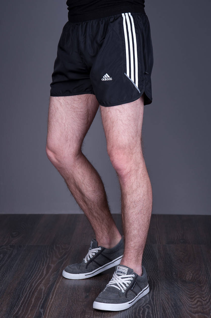 

Чоловічі короткі шорти Adidas (плащівка), чорного кольору, Черный