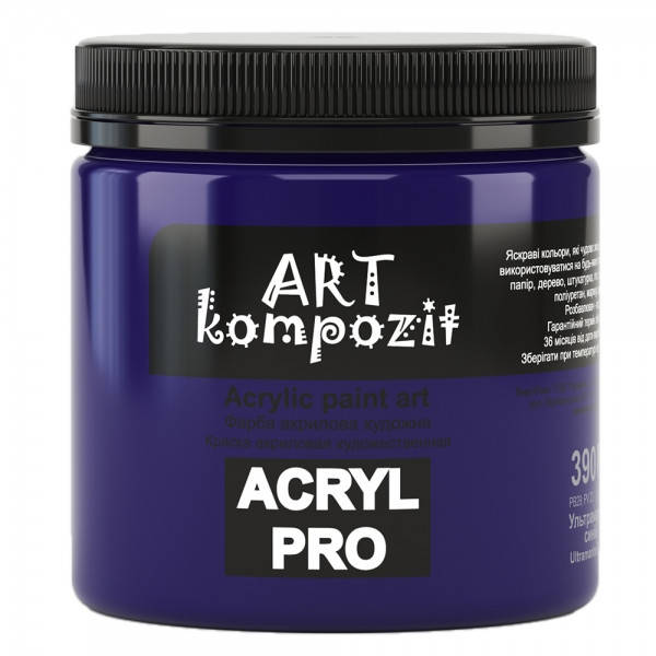 

Фарба акрилова художня УЛЬТРАМАРИН СИНІЙ 430мл "ART Kompozit", Синий