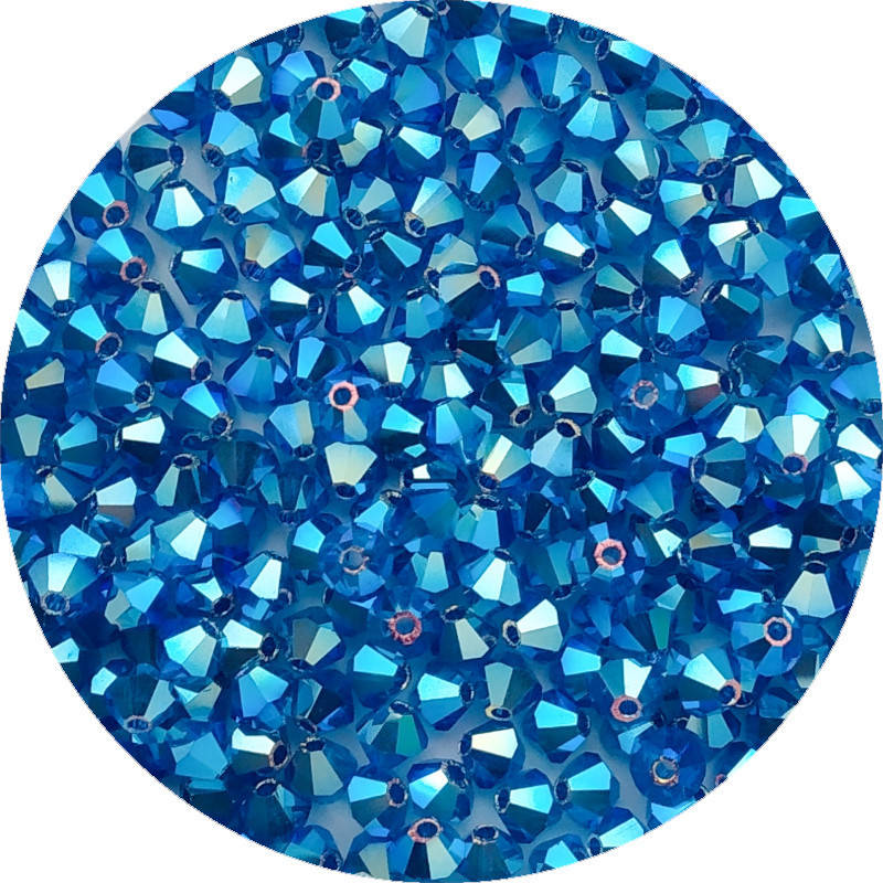 

Хрустальные биконусы Preciosa (Чехия) 4 мм Capri Blue ABx2, Разные цвета