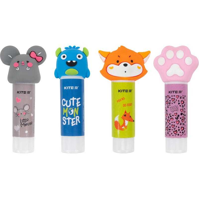 

Клей-олівець KITE з фігурним ковпачком 8г PVP 16шт/уп