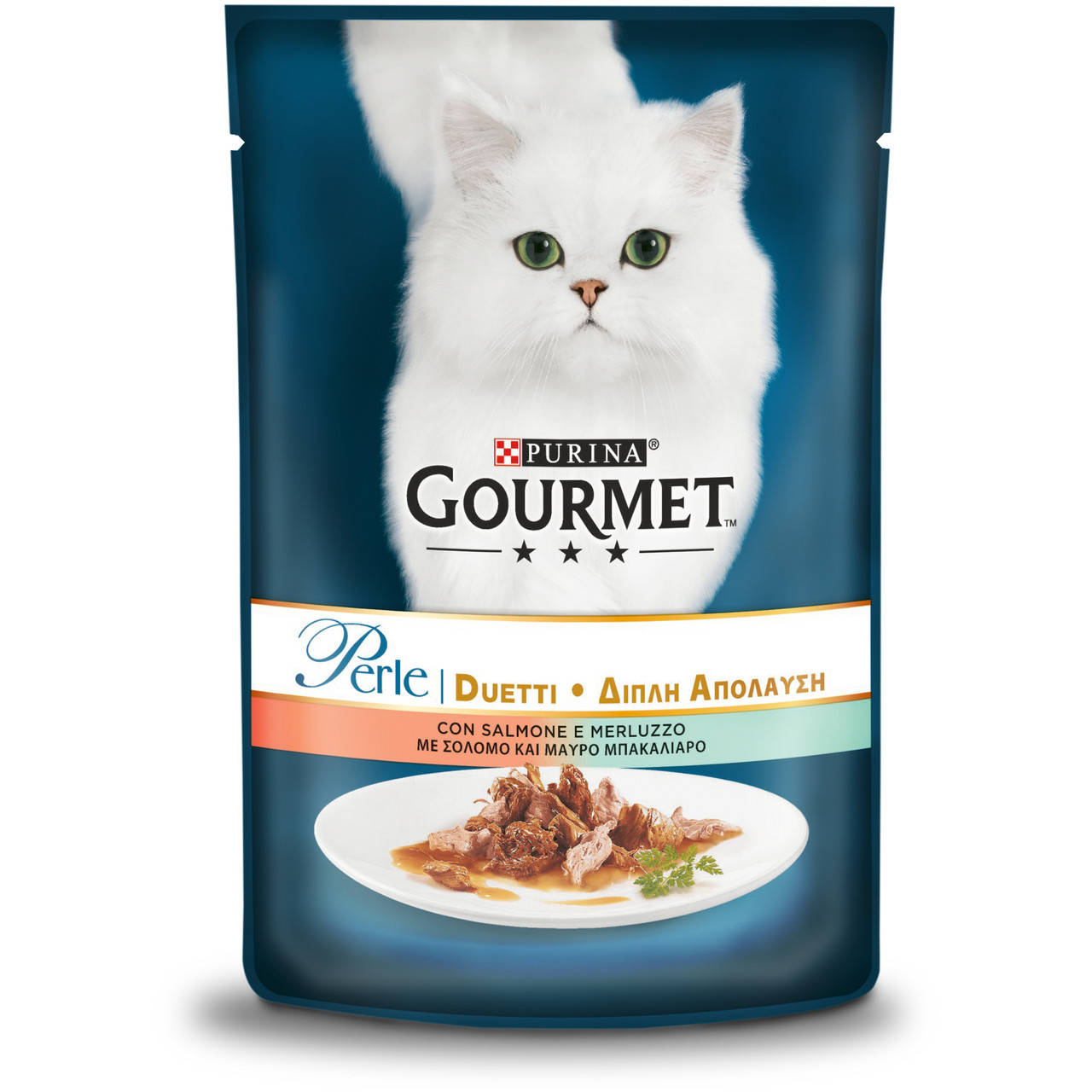 

Gourmet Perle (ГурмеПерл) З лососем та сайдою в підливі 85г