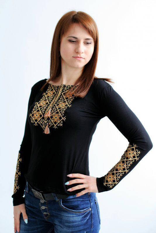 

Футболка длинный рукав женская, вишиванка жіноча, р-р S,M,L,XL,XXL