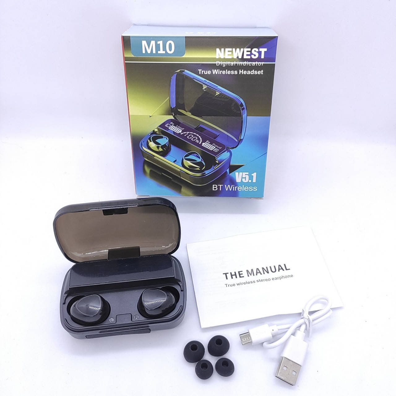 

Беспроводные bluetooth наушники TWS M-10, Черный