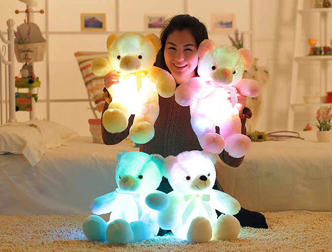 

Медведь мягкий с LED подсветкой!, Белый