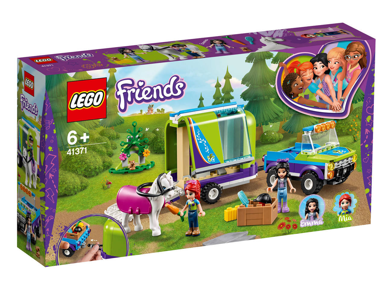 

LEGO ЛЕГО Friends Трейлер для лошадки Мии 41371 (214 деталей), Белый