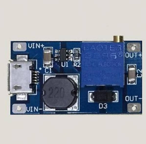 

DC-DC повышающий преобразователь, 2-28V 2A, модуль micro USB XY-016