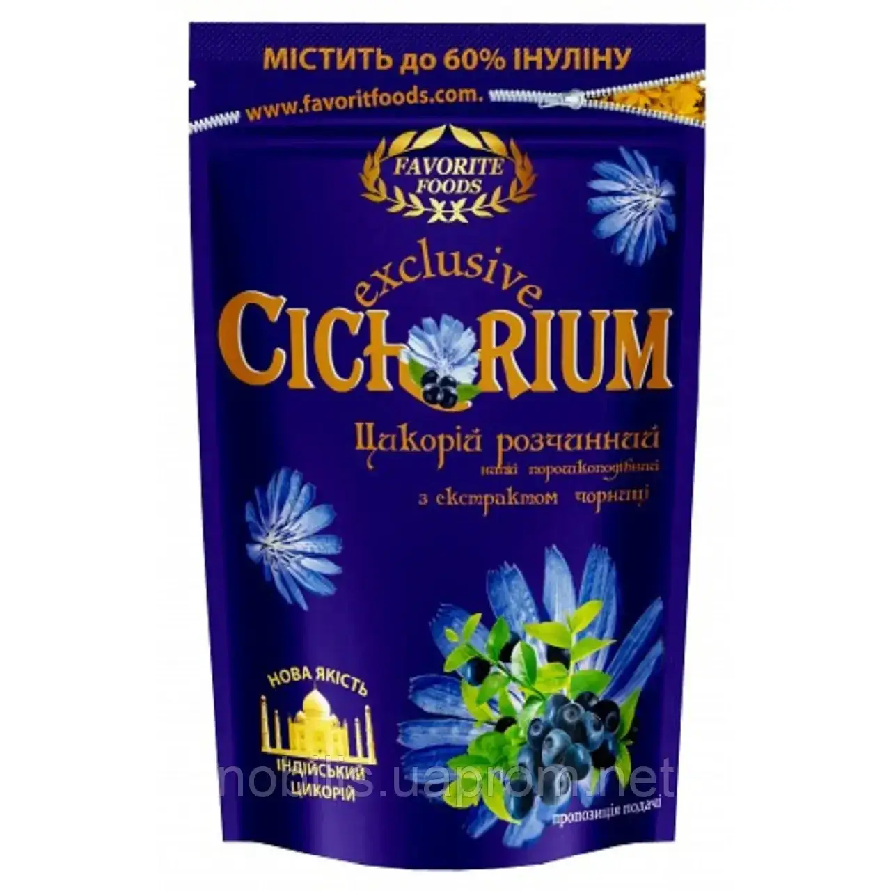 

Цикорий растворимый FAVORITE FOODS порошкообразный с черникой 100 г.
