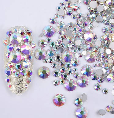 

Mix камней Swarovski разных размеров, " Хамелеон ", 1400 шт, Белый