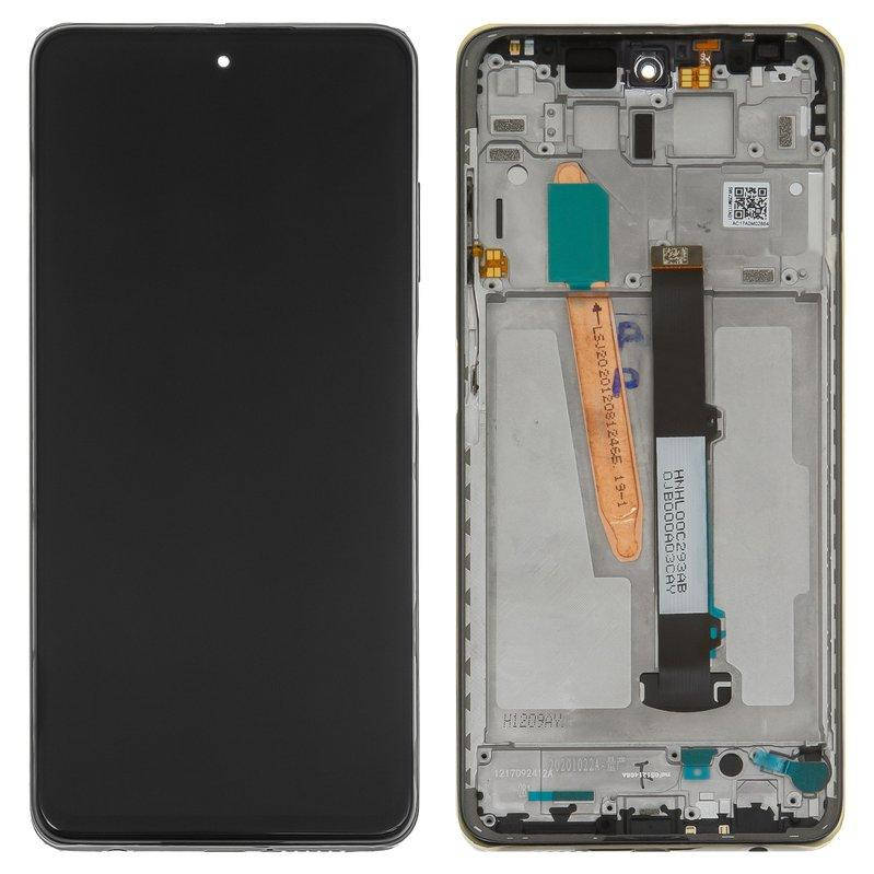 

Дисплей для Xiaomi Poco X3 NFC, чорний, з рамкою, Original, M2007J20CG, M2007J20CT