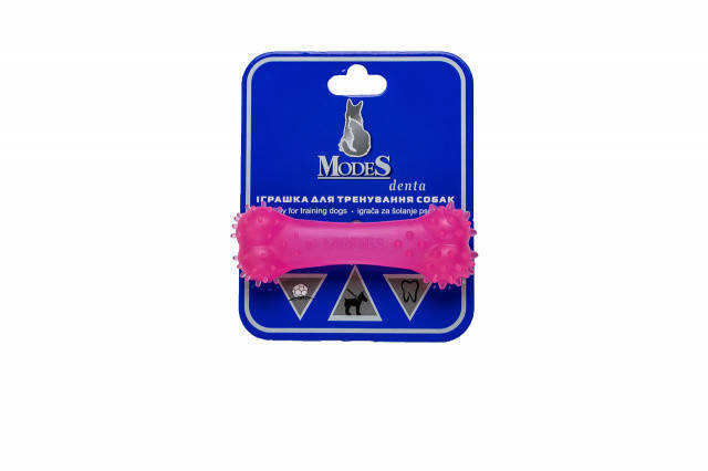 

Игрушка для собак кость MODES Denta для собак розовая размер XS-8см
