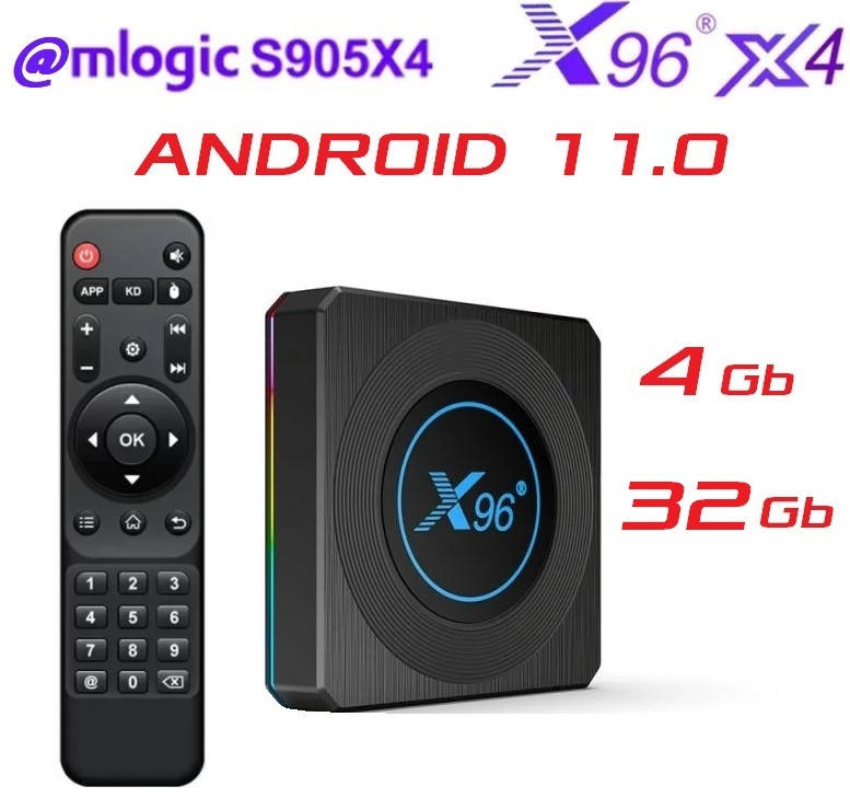 

X96 X4 4гб 32Гб S905X4 Смарт ТВ Приставка + Телевидение + Фильмы ANDROID 11