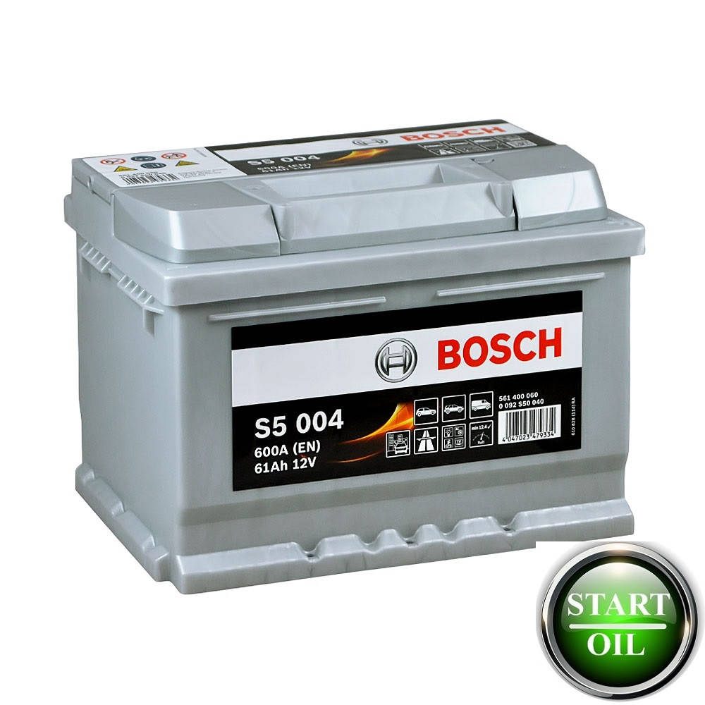 

Аккумулятор BOSCH 61Ah 600A (S5 004) R+ 0092S50040