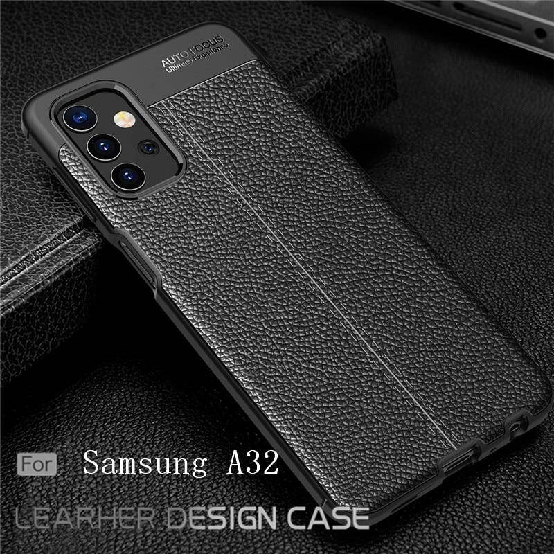 

Противоударный чехол для Samsung Galaxy A32 черный резиновый бампер