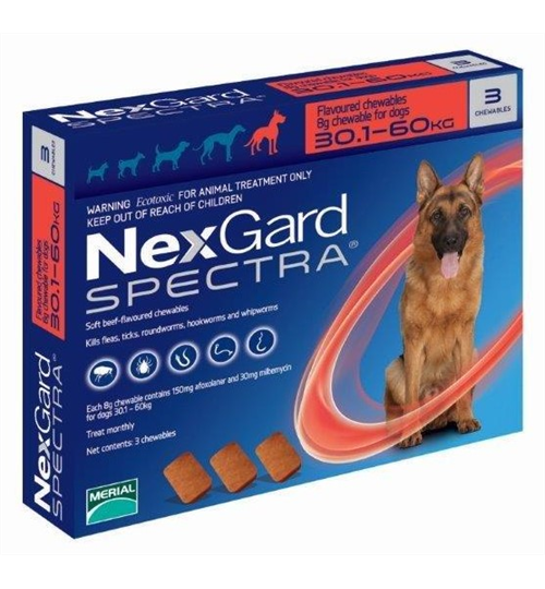 

Merial NexGard SPECTRA- жевательная таблетка для собак (30.1-60 кг ) 1 таблетка
