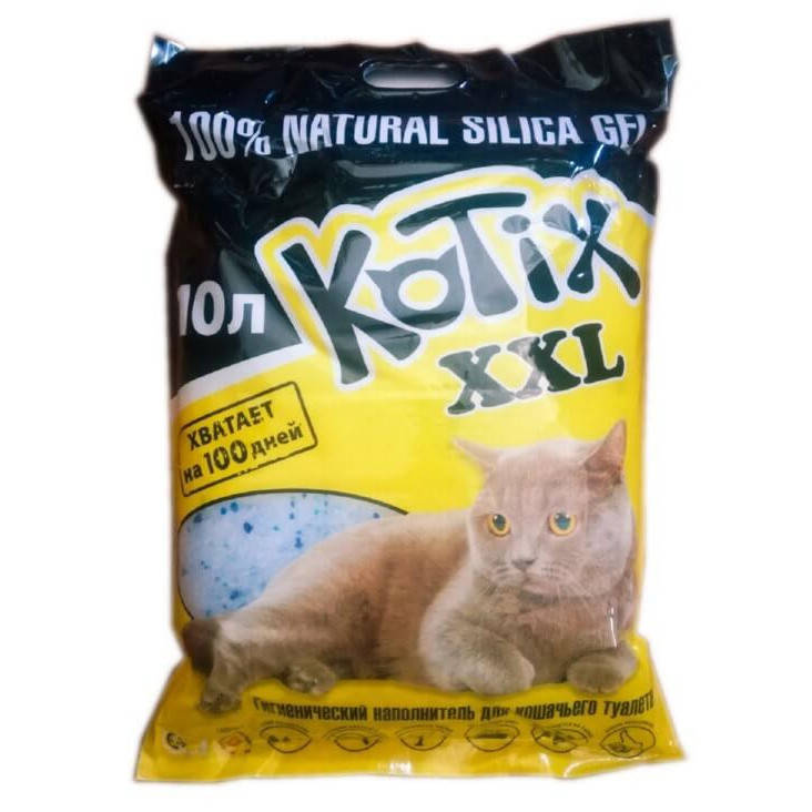 

Наполнитель для кошачьего туалета cиликагелевый Kotix 10 л