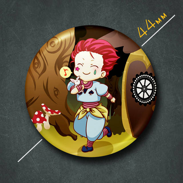 

"Чиби Хисока Мороу (Хантер х Хантер / Hunter × Hunter)" значок круглый на булавке Ø44 мм