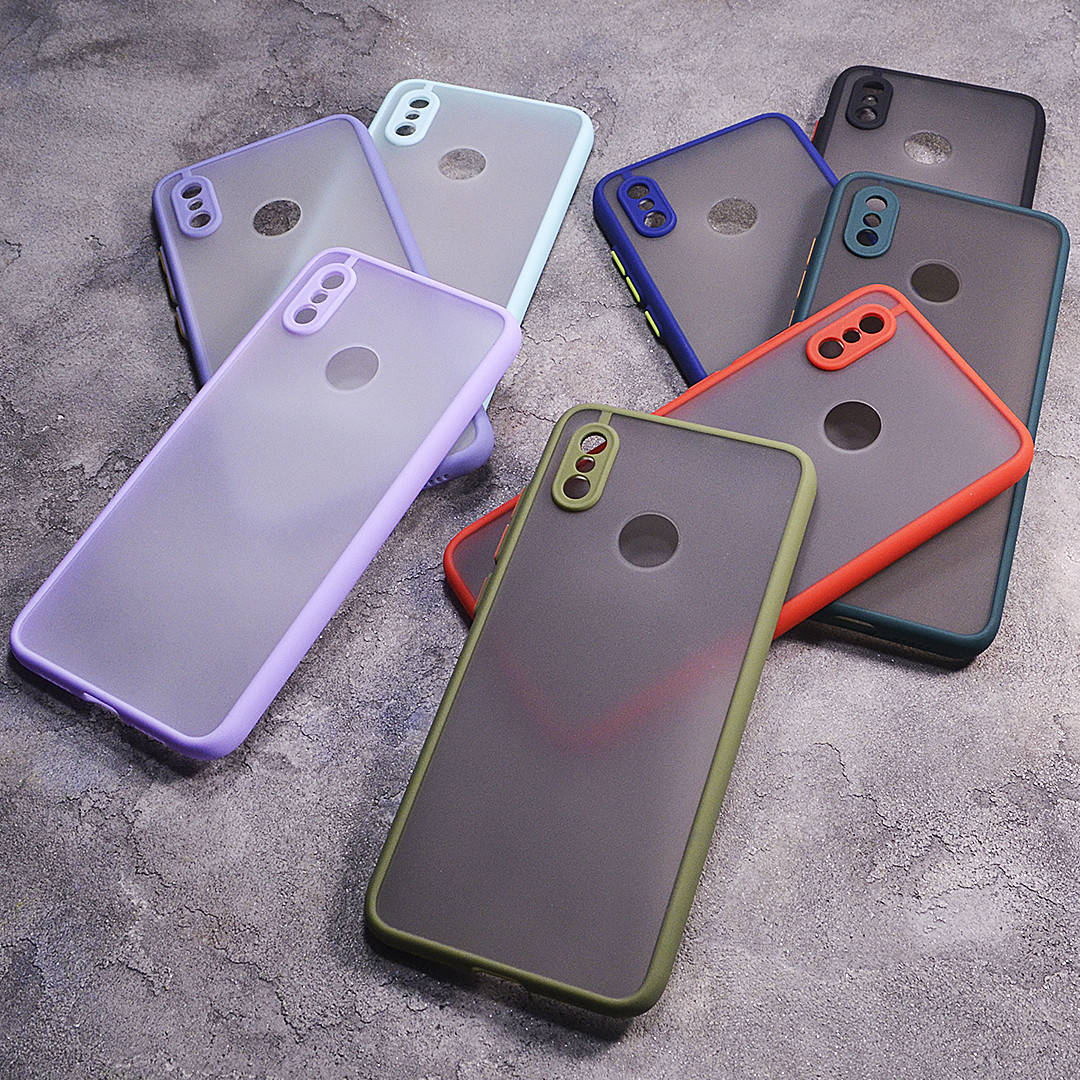 

Пластиковый чехол с цветными боками и защитой на камеру Xiaomi Mi 8