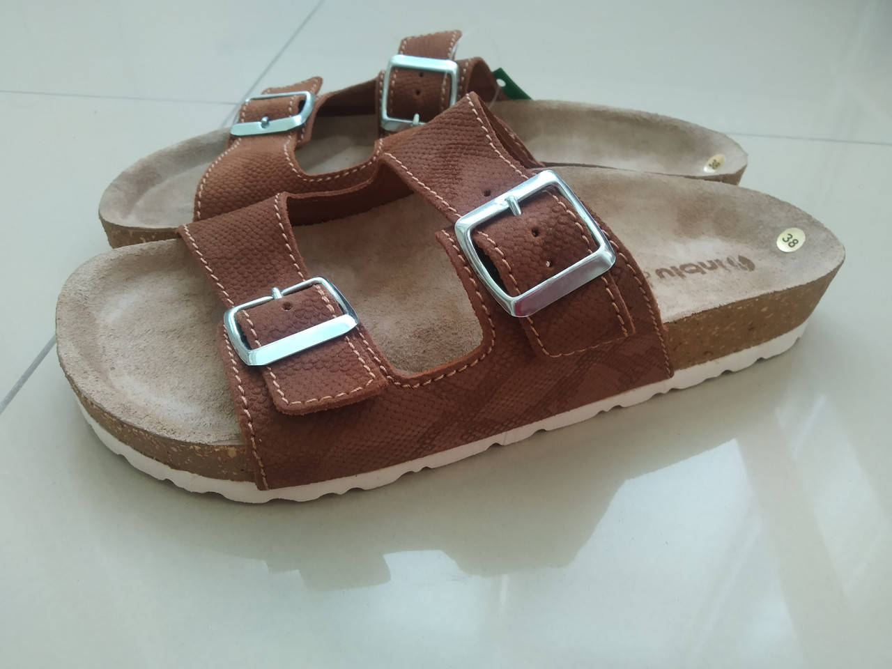 

Шлепанцы кожаные женские ортопедические inblu, Коричневый