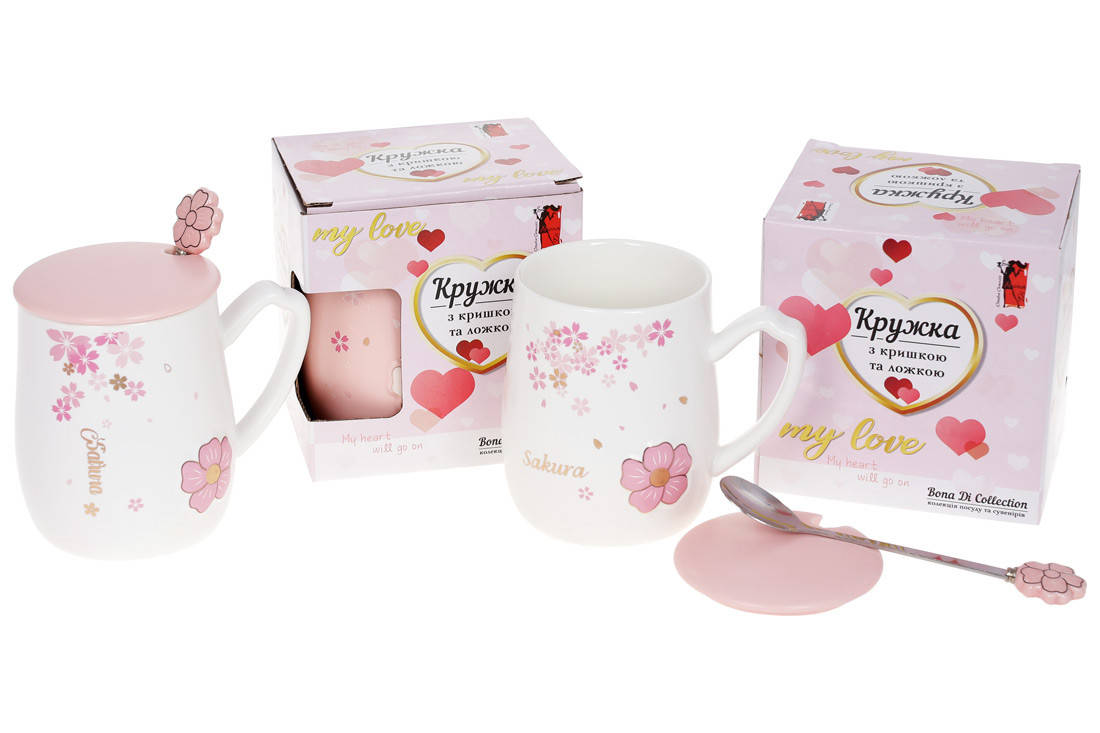 

Чашка-заварник с крышкой и ложкой Sakura, 380мл
